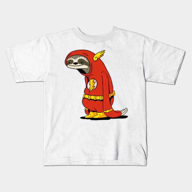 Speedy Sloth Kids T-Shirt by cmxcrunch